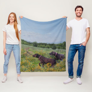 German Shorthaired Pointers Fleece Blanket