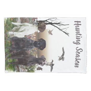 German Shorthaired Pointers (GSP), a hunting pheas Pillowcase