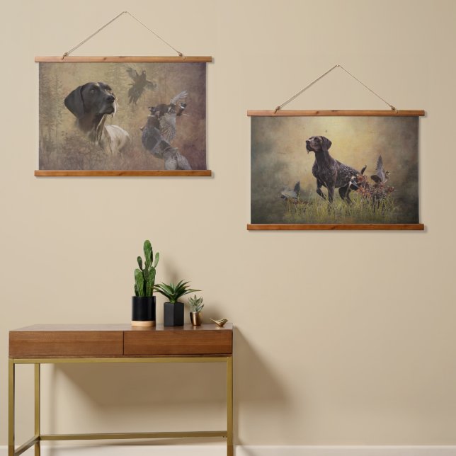 German Shorthaired Pointers (GSP)   Hanging Tapestry (Asymmetrical)