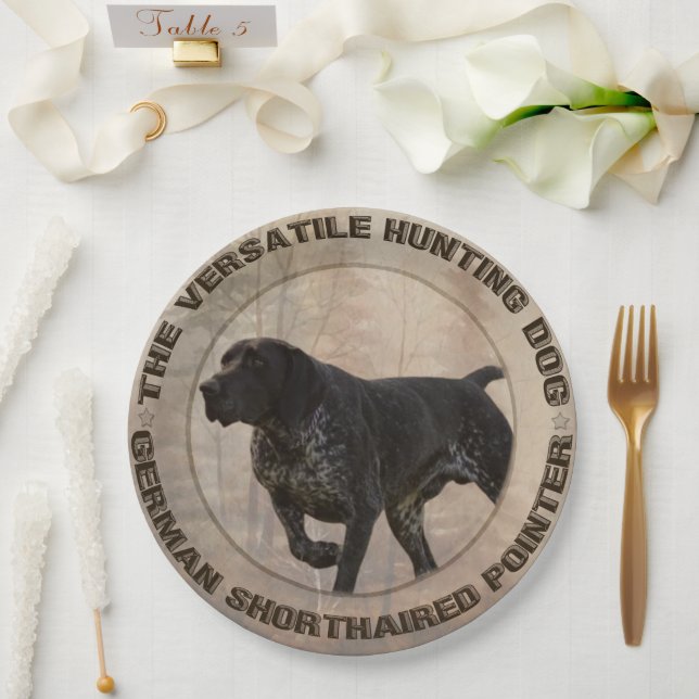 German Shorthaired Pointers (GSP)  Paper Plates (Wedding)