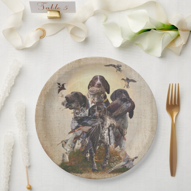 German Shorthaired Pointers (GSP)  Paper Plates (Wedding)