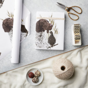 German Shorthaired Pointers (GSP) Postcard Coffee  Wrapping Paper