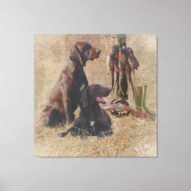German Shorthaired Pointers (GSP) Poster Acrylic P Canvas Print (Front)