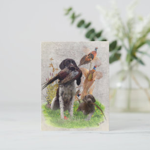 German Shorthaired Pointers (GSP) Wooden Box Sign  Postcard