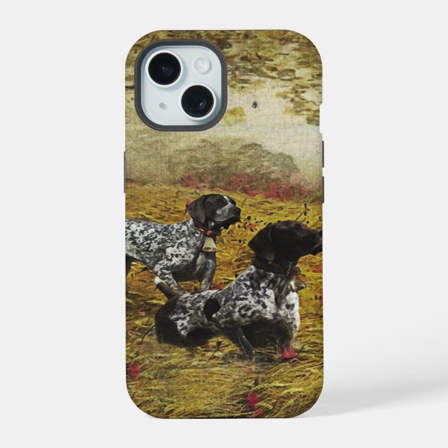 German Shorthaired Pointers  iPhone 15 Case (Back)