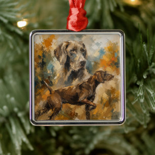 German Shorthaired Pointers  Metal Tree Decoration