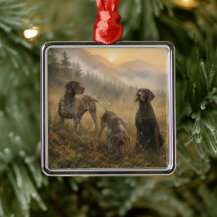 German Shorthaired Pointers Metal Tree Decoration