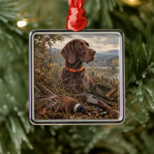 German Shorthaired Pointers Metal Tree Decoration