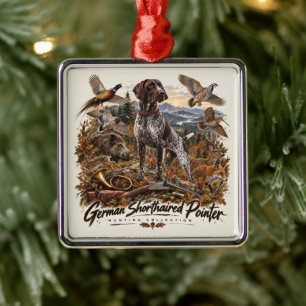 German Shorthaired Pointers  Metal Tree Decoration