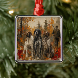 German Shorthaired Pointers Metal Tree Decoration
