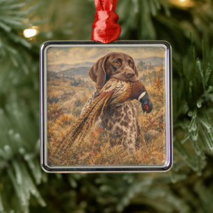 German Shorthaired Pointers  Metal Tree Decoration
