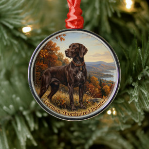 German Shorthaired Pointers  Metal Tree Decoration