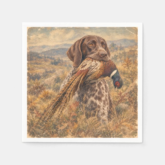 German Shorthaired Pointers  Napkin (Front)