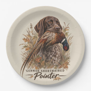 German Shorthaired Pointers Paper Plate