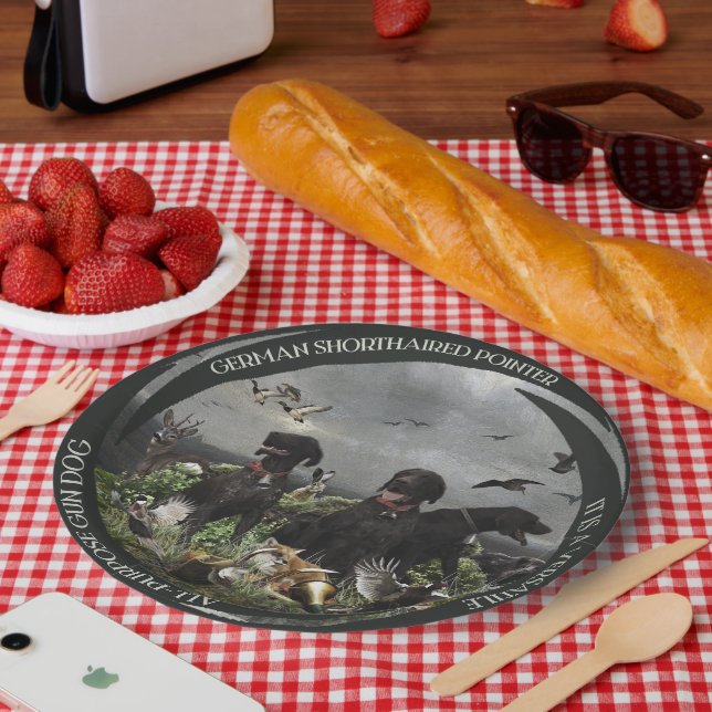 German Shorthaired Pointers Paper Plate (Picnic)