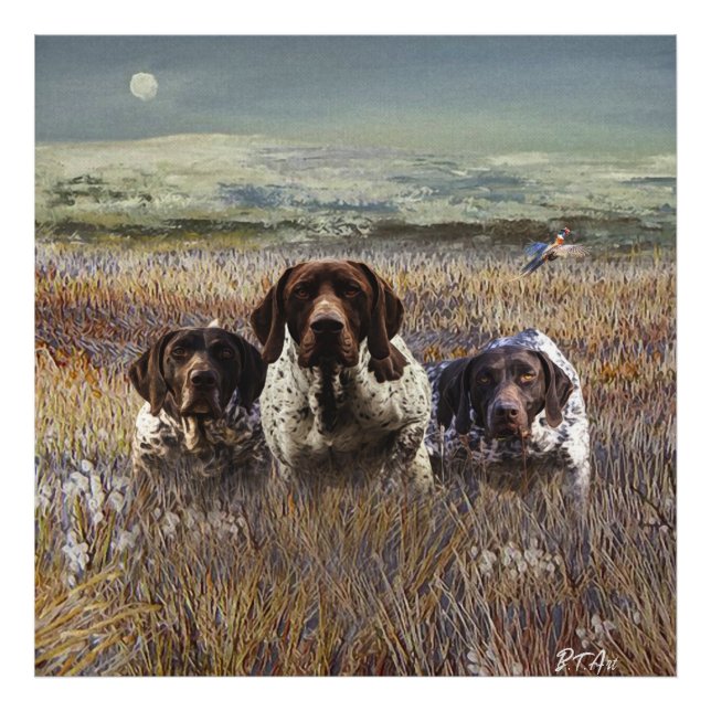 German Shorthaired Pointers    Photo Print (Front)