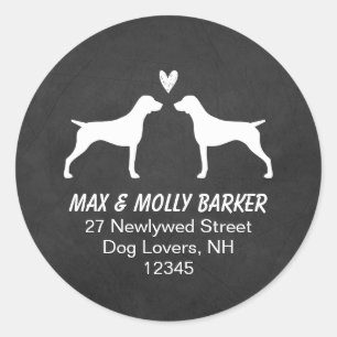 German Shorthaired Pointers Return Address Classic Round Sticker