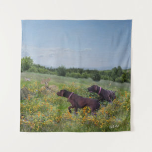 German Shorthaired Pointers    Tapestry