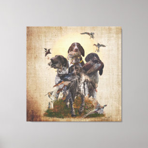 German Shorthaired Pointers  Tapestry Poster Canvas Print