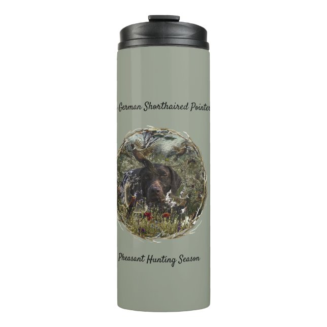 German Shorthaired Pointers Thermal Tumbler (Front)