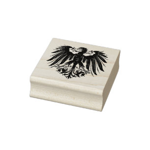 German single head Imperial eagle emblem Rubber Stamp