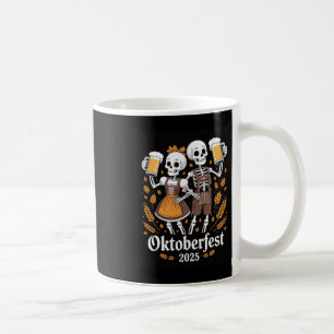 German Skeleton Halloween Lederhosen Funny 2025 Coffee Mug