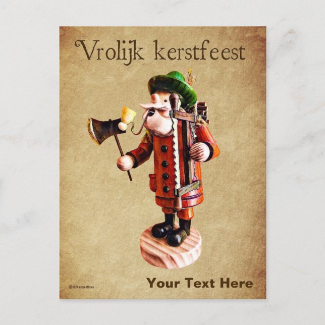 German "Smoker Man" Incense Burner Postcard (Front)