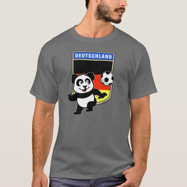 German Soccer Panda (dark shirts) T-Shirt (Front)