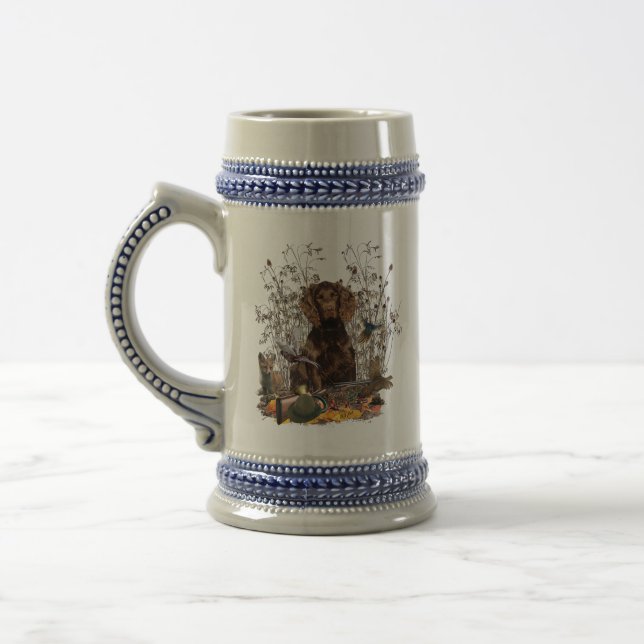 German Spaniel, Wachtelhund     Beer Stein (Left)