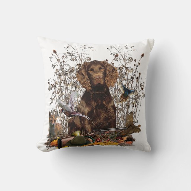 German Spaniel, Wachtelhund       Cushion (Front)