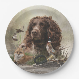 German Spaniel, Wachtelhund Paper Plate