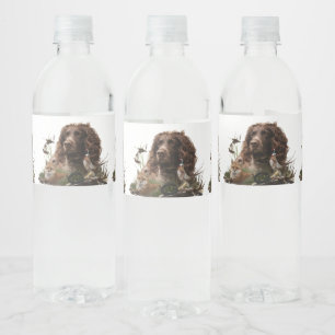 German Spaniel, Wachtelhund Water Bottle Label