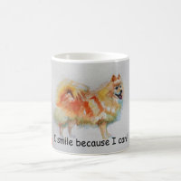 German Spitz Dog 'I Smile Because I Can' Card