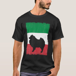 German Spitz Dog Italy Flag Italian Vintage Mum Da T-Shirt