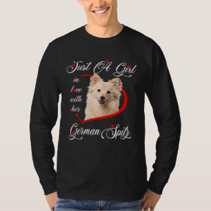 German Spitz Just A Girl In Love With Her  Dogs T-Shirt
