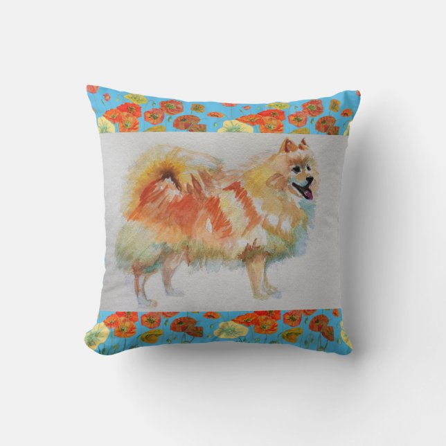German Spitz Pomeranian dog Decor Cushion (Front)