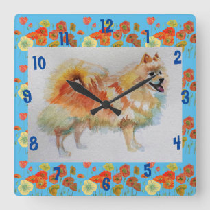 German Spitz Pomeranian Dog dogs Childs Room Clock