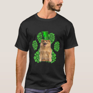 German Spitz Shamrock Paw Clovers St Patrick's Day T-Shirt