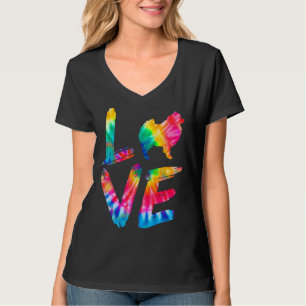German Spitz Tie Dye Love Dog Mum Dad T-Shirt