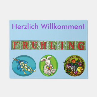 German Spring Welcome Mat