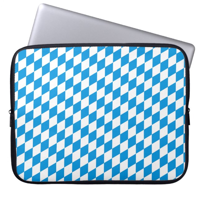 German State Of Bavaria - Flag Colours Pattern Laptop Sleeve (Front)