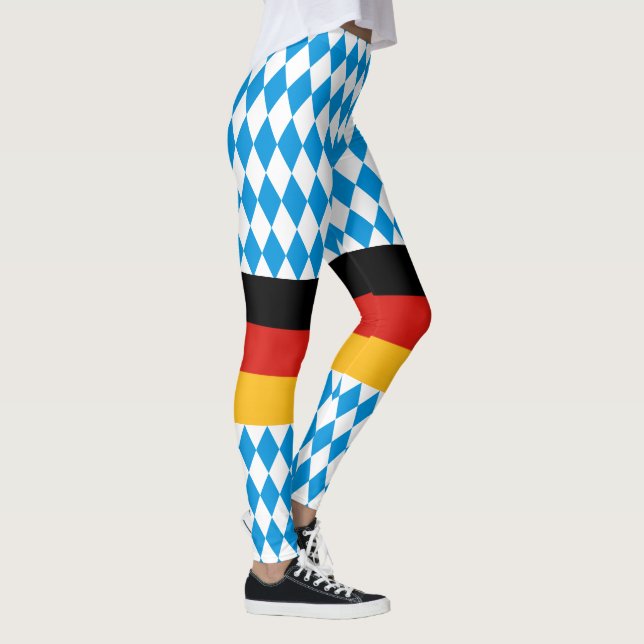 GERMAN STATE OF BAVARIA Flag Colours pattern Leggings (Right)