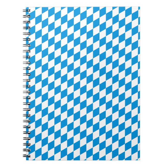 German State Of Bavaria - Flag Colours Pattern Notebook (Front)