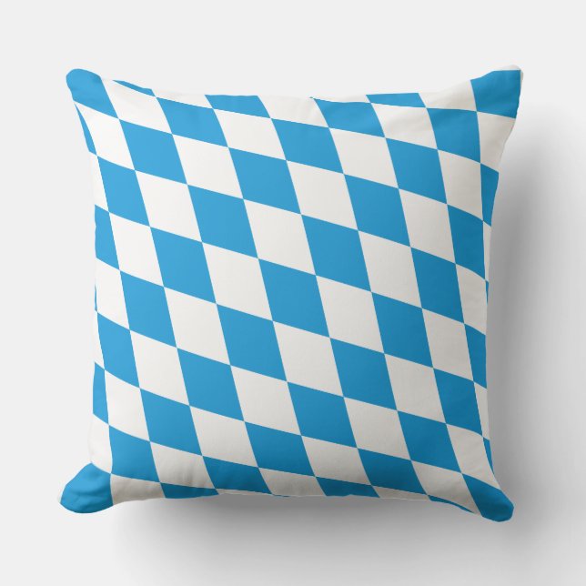 GERMAN STATE OF BAVARIA Flag Colours pattern Outdoor Cushion (Front)