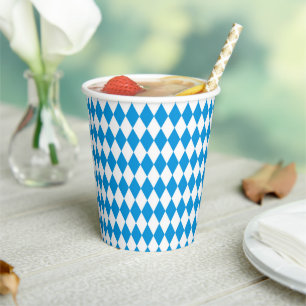 German State Of Bavaria - Flag Colours Pattern Paper Cups