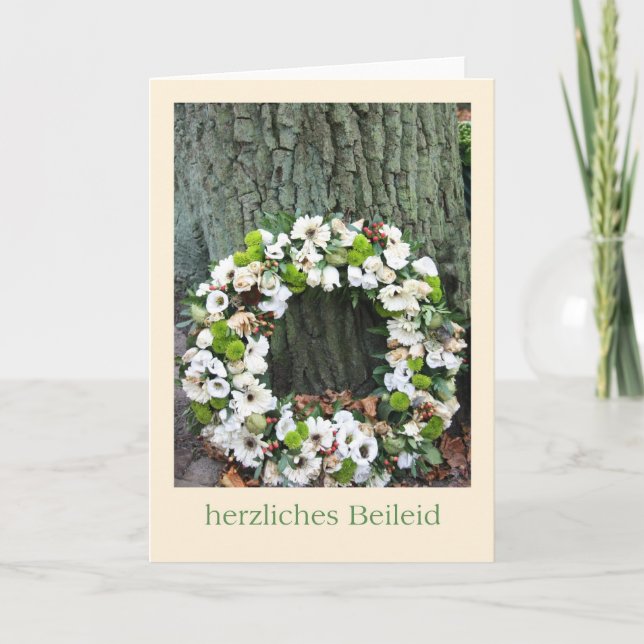 German sympathy card herzliches Beileid (Front)