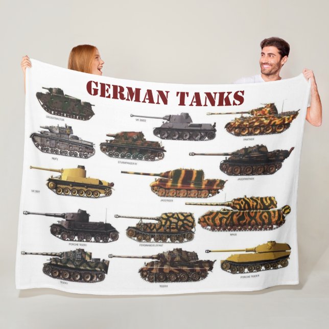 GERMAN TANKS FLEECE BLANKET (In Situ)