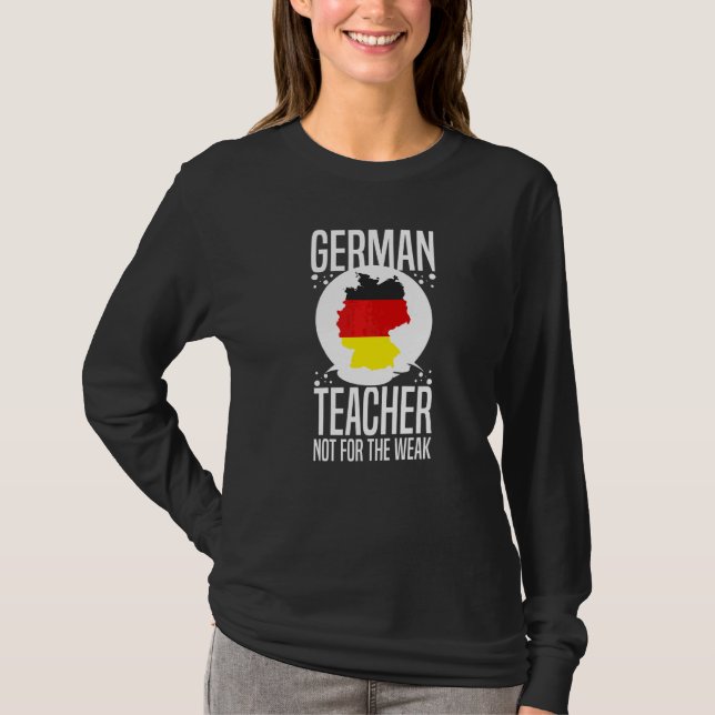 German Teacher Germany Flag Language Lesson Studen T-Shirt (Front)