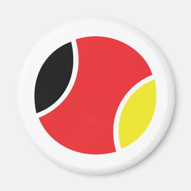 german tennis ball icon magnet (Front)