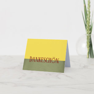 German Thank You Note- Dankeschön Card